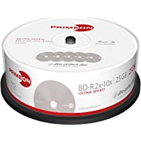 PRIMEON 2761308 25GB BD-R Disco BLU-Ray Lectura-Escritura (BD) - BD-RE vírgenes (BD-R- 25 GB- 10x- Caja para Pastel- 25)